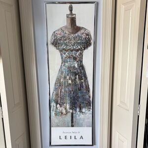 LEILA Fashion Week II Dress Art Print - Blue Accent Dress